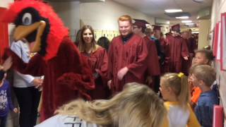 Davison High School seniors walk through elementary school in new tradition [upl. by Alikahs73]