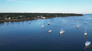 Belfast Harbor Belfast Maine Cinematic Drone Footage [upl. by Asuncion]