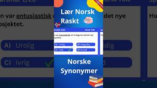 Norske Synonymer Del 1  Introduksjon til Synonymer [upl. by Goto]