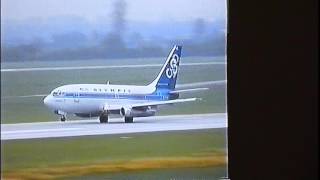 Olympic Airways  Boeing 737200  Takeoff DUS classic [upl. by Ntisuj632]