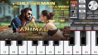 pehle bhi main animal piano   Easy piano Tutorial  trending vairalvideo animals pianocover [upl. by Ydnil985]