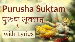 Complete Purusha Suktam with Lyrics  Vedic Chanting by 21 Brahmins [upl. by Odranoel]