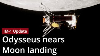 IM1 Odysseus lander closes in on Moon landing [upl. by Yrome]