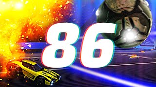 ROCKET LEAGUE INSANITY 86  BEST GOALS FREESTYLES 400K SUBSCRIBERS 💜 [upl. by Asiruam]