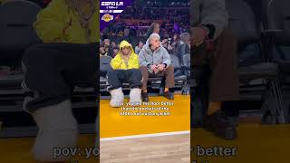 mgk amp trippie redd at a lakers game machinegunkelly [upl. by Aerdnu]