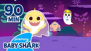 BOO Baby Shark Turns into a Ghost  Compilation  Halloween Story for Kids  Baby Shark Official [upl. by Pitarys]