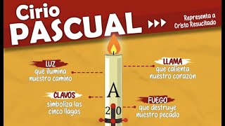 ¿Qué significan los símbolos grabados en el Cirio Pascual [upl. by Eugenides504]