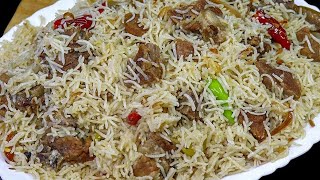 Beef Degi White PulaoHow to make Beef PulaoYakhni Beef Mandi RecipeNew Style Pulao Recipe [upl. by Concha89]