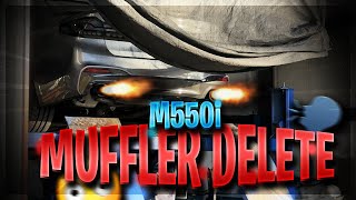 MUFFLER DELETE ON MY M550i LOUD 100 WORTH IT [upl. by Ainivad]