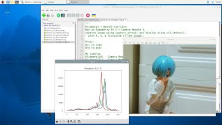 Picamera2OpenCVmatplotlib Python exercise to display histogram run on Raspberry Pi [upl. by Volding]