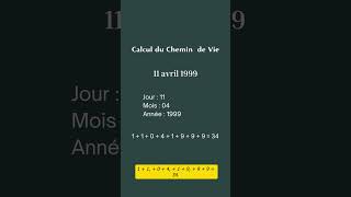 Numérologie Simplifiée  Comment calculer son chemin de vie  numérologie chemindevie conseils [upl. by Kora]