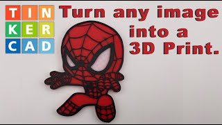 Make a 3D Print Out of Any Outline Image in Tinkercad [upl. by Inesita]