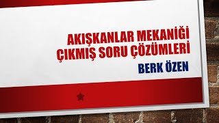 AKIŞKANLAR MEKANİĞİ  SU JETİ ÇIKMIŞ SORU ÇÖZÜMÜ [upl. by Lydie794]