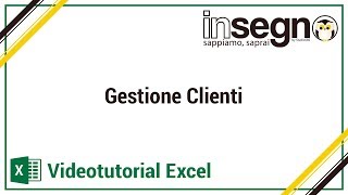 Excel  gestione clienti [upl. by Spohr]