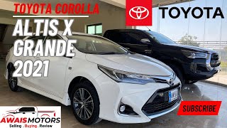 Toyota Corolla Altis Grande X 18 2021 Model  Detailed Review  Price Specifications amp Features [upl. by Krebs170]