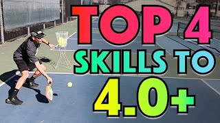 4 KEY Pickleball Skills To 40 amp Beyond [upl. by Evreh]