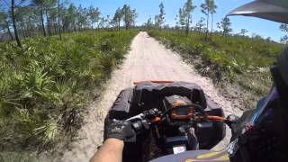 SPEEDING ON THE 2016 polaris sportsman xp 1000 high lifter [upl. by Ilegna]