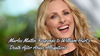 Reporter asks Marlee Matlin about death of William Hurt actor she accused of sexual assault [upl. by Ennaus]