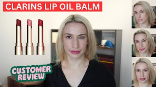 CLARINS Lip Oil Balm Review amp Try On [upl. by Ydolem]