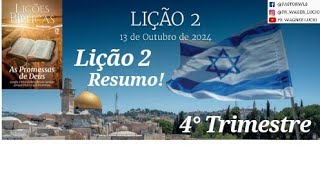 Lição 2  AS PROMESSAS DE DEUS PARA ISRAEL [upl. by Schick]