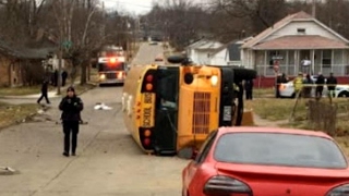 Van Crashes Into School Bus With 31 High School Students [upl. by Mitzi328]