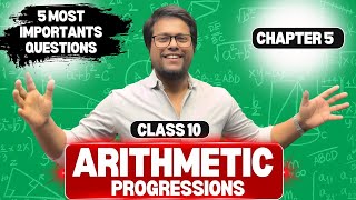 Day 27🔥  5 Most Important Questions Of Class 10 Maths  Arithmetic Progressions Class 10 [upl. by Adianez]