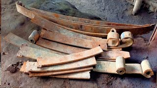 Knife Making  Making a Super Sharp Kurbani Knife From Rusted Leaf Spring [upl. by Oidualc]