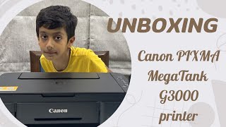 Unboxing Canon PIXMA MegaTank G3000 All in One WiFi Colour Printer part  1 printer unboxing [upl. by Dawaj]