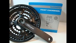 Shimano Deore Tretlager FC T6010 Ein und Ausbau  Shimano Deore Front Chainwheel FC T6010 [upl. by Ailedamla]