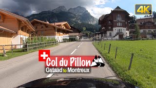 Driving from Gstaad to Montreux via the Col du Pillon mountain pass  Scenic Drive Switzerland [upl. by Goltz]