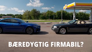 Kopimaskinesælgeren vol 2  bæredygtige firmabiler  BMW i4 eDrive40 MSport vs Mercedes 500 SL [upl. by Arlette423]