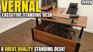 My New Office Setup  Vernal Executive LShaped Standing Desk Review [upl. by Meuse]