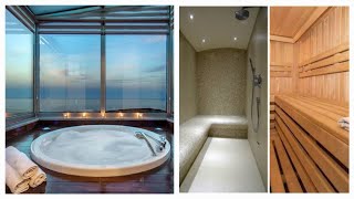 ULTIMATE RELAXATION Private Spa Tour Jacuzzi Bubbles Sauna amp Steam Room ASMR recreationaltherapy [upl. by Oletha]