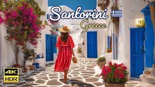 Santorini Greece 🇬🇷  A Luxurious Greek Paradise  4k HDR 60fps Walking Tour ▶150min [upl. by Guglielmo]