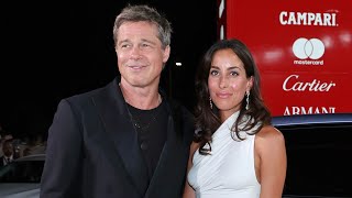 Brad Pitt Makes Red Carpet Debut With Girlfriend Ines De Ramon [upl. by Apilef]