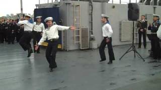 Russian Navy Dancers on US Navy ship [upl. by Masao6]