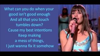 Glee  Get It Right lyrics [upl. by Patin]