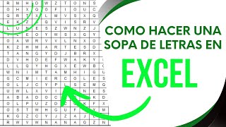 COMO HACER UNA SOPA DE LETRA EN EXCEL📚 [upl. by Yhtir]