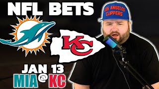 Dolphins vs Chiefs Bets NFL Wildcard Playoffs Bets  Kyle Kirms Football Picks amp Predictions [upl. by Lucina]