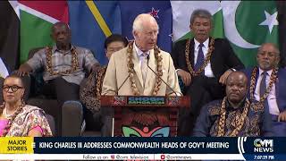 King Charles III Addresses Commonwealth Heads of Govt Meeting  CVMTVNews [upl. by Droc501]