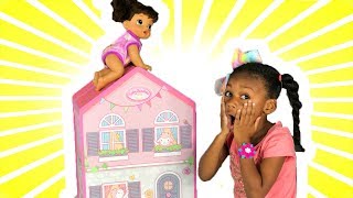 Doll Dollhouse  Playset amp Doll PlayToys Crib [upl. by Akym]