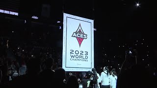 FULL CEREMONY Las Vegas Aces celebrate 2023 WNBA Championship [upl. by Schwejda962]