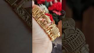 Temple jewellery copper gold plated openable traditional kada bangles TempleJewellery [upl. by Oiceladni]