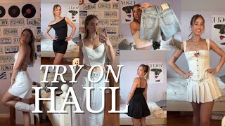 Try On Haul  Peppermayo Aritzia Dynamite amp More [upl. by Naillil]