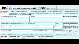 How to fill out IRS Form 1040 for 2020 [upl. by Nnaaras246]