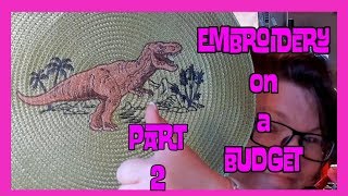 machine embroidery on a Budget Dinosaur applique Embroidery Designs [upl. by Verna]