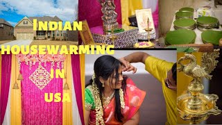 Indian Housewarming Ceremony in USA Tamil Vlog in USA  Celebration Video [upl. by Enimzaj]