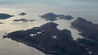 KLM E190 approach and landing at Ålesund airport in Norway [upl. by Alviani]