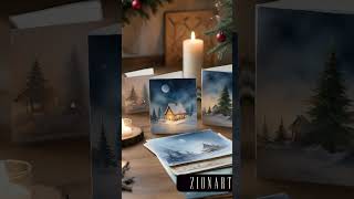 Create a Magical CHRISTMAS Village with Watercolor Painting [upl. by Accever644]