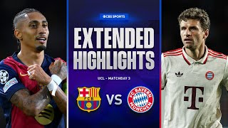 Barcelona vs Bayern Extended Highlights  UCL League Phase MD 3  CBS Sports Golazo [upl. by Flossi496]